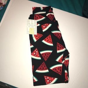 Lularoe Americana Watermelon Leggings Os